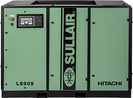 Sullair LS90S rotary screw industrial air compressor