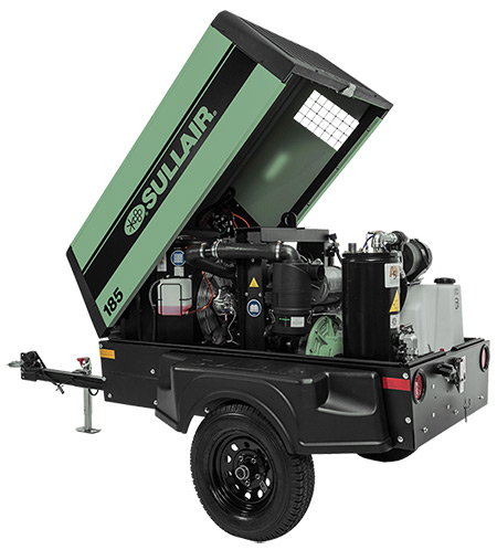 Sullair 185 T4F portable diesel air compressor