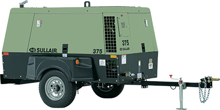 Sullair 375 Series Tier 2/Tier 3 portable diesel air compressor