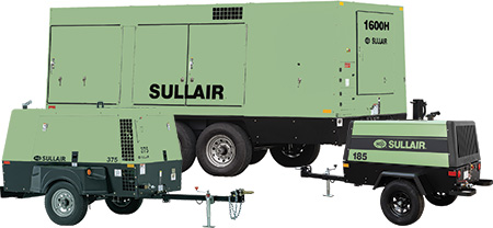 Sullair Tier 2/Tier 3 portable diesel compressor assortment