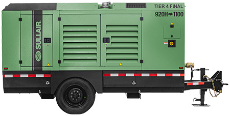 Sullair 920H-1100 Tier 4 Final Mid-Range series portable diesel air compressor