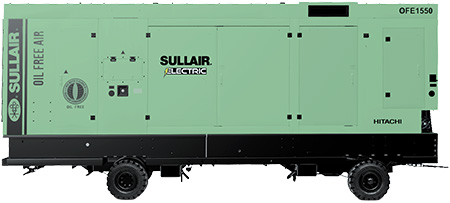 Sullair OFE1550 electric portable oil free air compressor