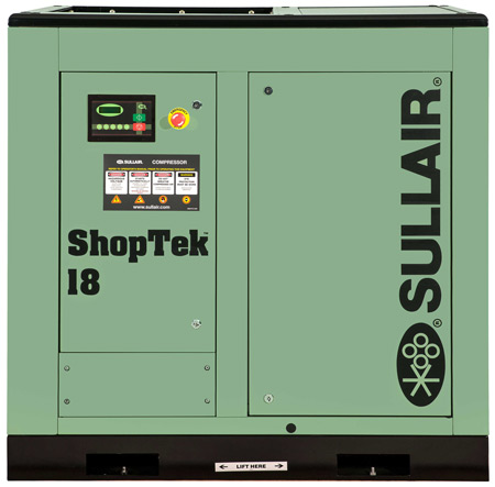Sullair ShopTek ST18 rotary screw shop air compresor